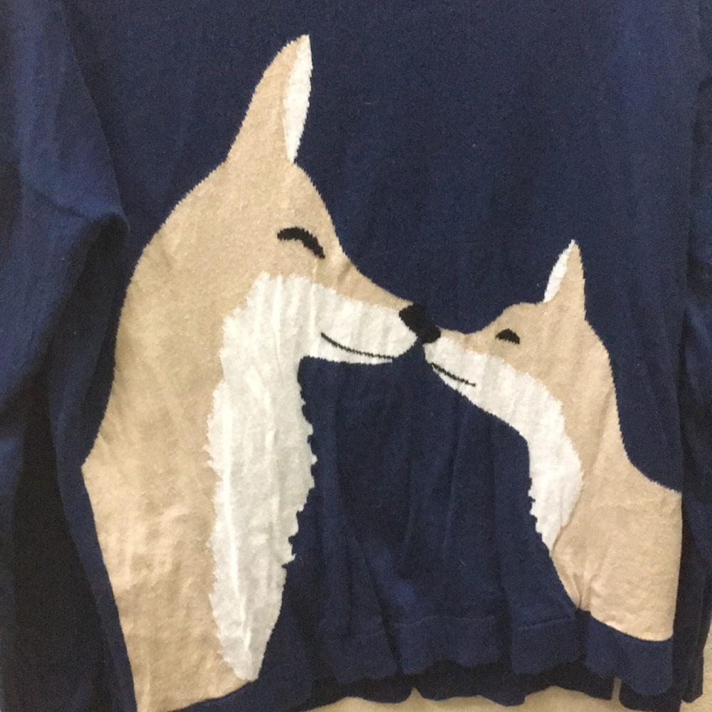 Kensie Dark blue fox sweater